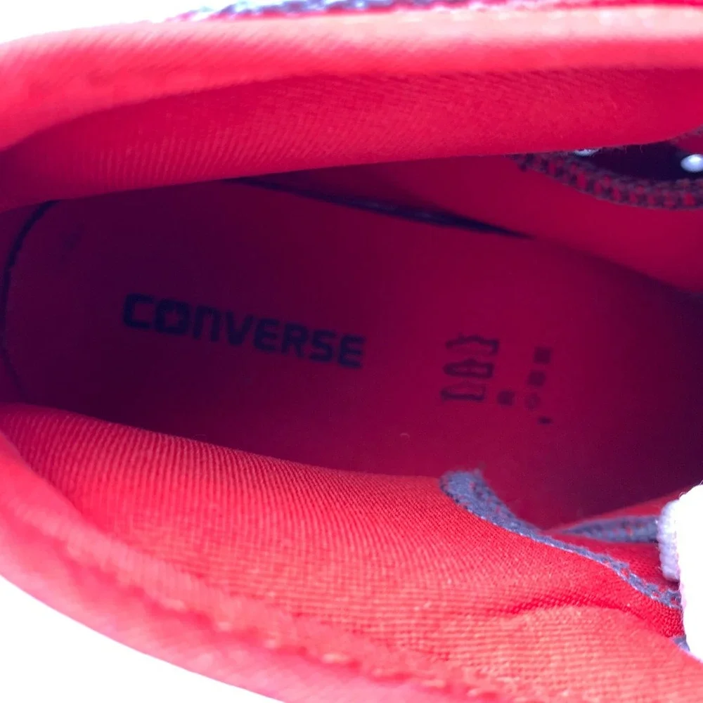 Converse All Star Syde‎ Street Mid Sneaker Jr Sz 4 Red Gray Black Chuck Taylor